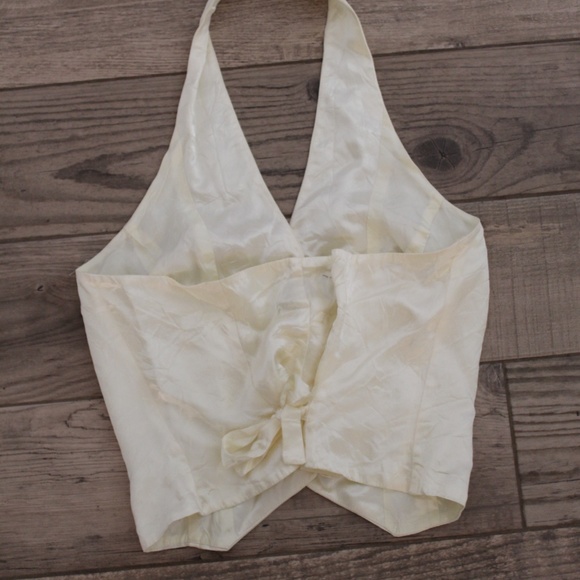 Mevisto Champagne Silk Vest with tie back - Picture 3 of 3